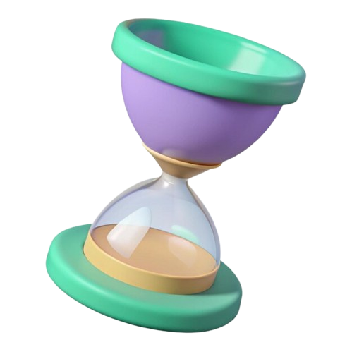 hourglass timer 3d icon